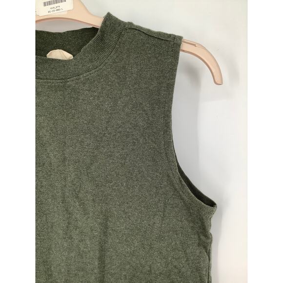Pact Women's Small Green Organic Cotton Tank Top Crew Neck Preppy Summer L23-8 - Picture 3 of 7